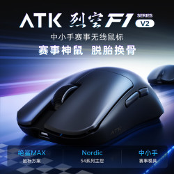 艾泰克 轻量化人体工学 无线鼠标  珠光蓝