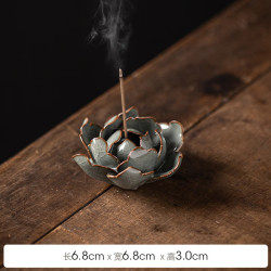 艾格辰 手工哥窑牡丹香炉