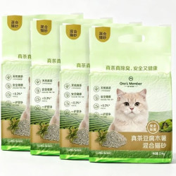 1号会员店 真茶豆腐木薯混合猫砂2.4kg*4