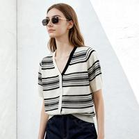 DKNY 女士针织开衫 V领显瘦气质通勤上衣