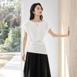 DUIBAI 小飞袖衬衫女2026夏装收腰显瘦优雅T恤式上衣