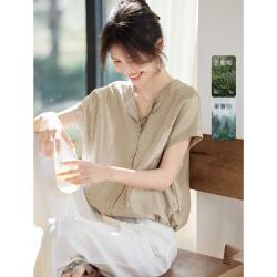 XWI 欣未 夏轻休闲高智慵懒清爽短袖衬衫