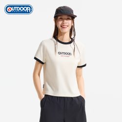 OUTDOOR PRODUCTS 加州云雀夏季T恤棉感透气修身舒适撞色短袖女