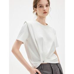 ELLE 女士肩褶设计T恤 2026夏季新款