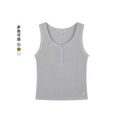 TEENIE WEENIE 小熊女装圆领T恤夏休闲美式简约时尚圆领无袖背心