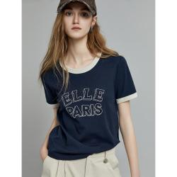 ELLE 女式字母印花短袖T恤