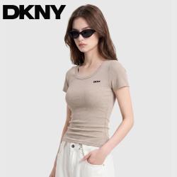 DKNY 女士修身螺纹T恤