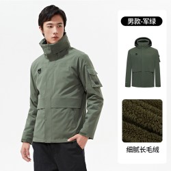 思凯乐 户外冲锋衣女男款秋冬三合一防风防水加绒登山服徒步外套