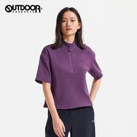 移动端、88VIP:OUTDOOR PRODUCTS 加州云雀夏季户外华夫格半拉链短袖T恤女