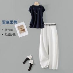 海谧 2026夏简约松弛感舒适棉麻套装