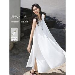 XWI 欣未 26夏新款无袖直筒垂感通勤百搭飘逸自在无束连衣裙