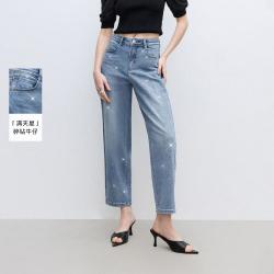 ONLY 夏通勤干练小个子显瘦直筒裤法棍牛仔裤女