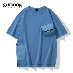 OUTDOOR PRODUCTS 加州云雀棉感亲肤柔软圆领短袖T恤大口袋男