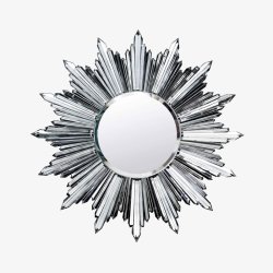 Baccarat 巴卡拉 Heritage 水晶太阳装饰镜 98.50x7.50x98.50cm 银色
