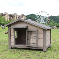 耳朵先生 室外户外实木防晒防雨狗屋狗窝狗笼狗房狗大型中型犬庭院别墅通用