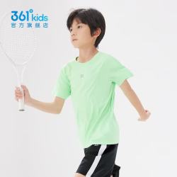 361° 速干 春芽绿 170cm 男童短袖T恤