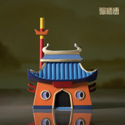 铜师傅 《大闹天宫之大圣小庙》正版授权客厅国潮铜摆件