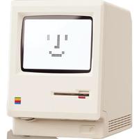 Jeffbona 顽豹复古点阵屏苹果Maclock麦金塔造型桌搭好物麦克时钟电子闹钟可充电电池