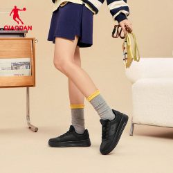 乔丹 黑色空军一号板鞋小黑鞋女2026夏季透气休闲鞋潮流男鞋运动鞋
