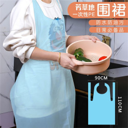 芳草地 20只一次性围裙餐饮专用加厚加大塑料火锅店烧烤摊外卖防油污防水