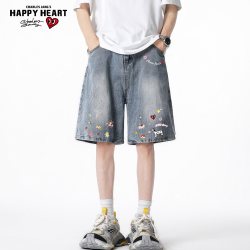 CHARLES JANG'S HAPPY HEART 通用美式牛仔短裤 SJTCH6366459