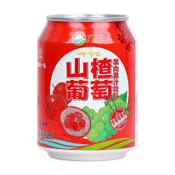 九日 山楂葡萄果肉果汁饮料238ml*10罐
