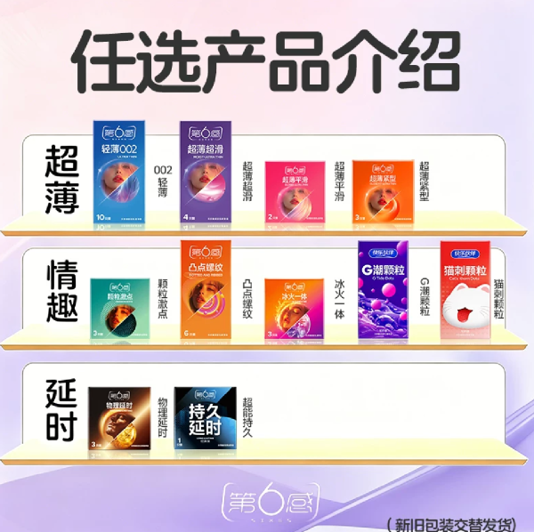 88VIP:第六感 超薄安全套(情趣/延时/超薄,任选4件 最高40只)