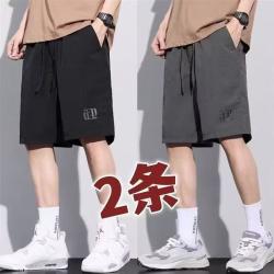 布卡澜琦 工装短裤 K129黑色+深灰2条装4XL
