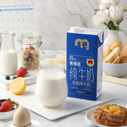 麦臻选 全脂牛奶  瓶装 1L