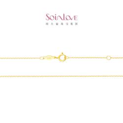 周大福 SOINLOVE 18K金O字素链 VE185 轻奢项链
