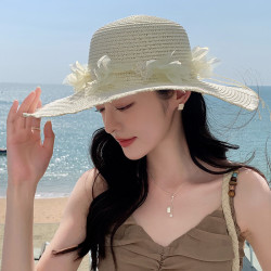赫卡维 韩系花瓣绑绳遮阳帽