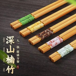 欢喜严选 五色家用楠竹筷 3包30双
