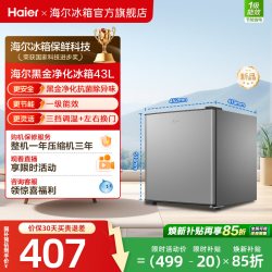 海尔 BC-43GHSDE0S9 一级能效 43L 银色 单门冰箱