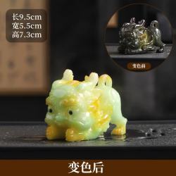 棠门 招财貔貅茶宠变色茶道摆件