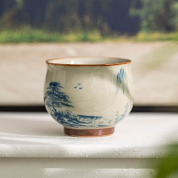 手绘山水功夫茶具套装