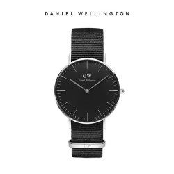 Daniel Wellington dw手表男 36&40mm石英表男款织纹表带轻奢时尚男气质
