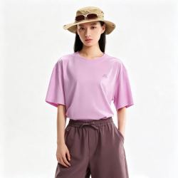 伯希和 户外短袖T恤 云棉粉 XS（男女同款 7A抗菌）