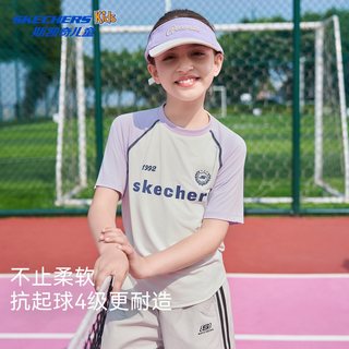 SKECHERS斯凯奇 女童短袖T恤