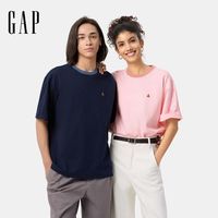 百亿补贴：Gap 男女装小熊刺绣撞色圆领短袖T恤 724970