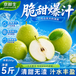 京鲜生 河北青皮皇冠梨 净重2.5KG 单果250g+ 生鲜水果 源头直发