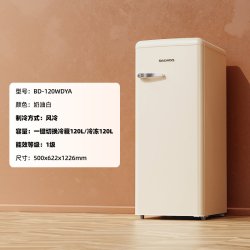 大宇 小型冰箱家用全冷冻立式风冷无霜冷冻柜保鲜储存冰箱120WDYA