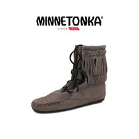 MINNETONKA 迷你唐卡 流苏毛毛乐福鞋 女士雪地靴