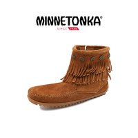 MINNETONKA 迷你唐卡 流苏毛毛雪地靴 女士乐福鞋