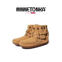 MINNETONKA 迷你唐卡 流苏毛毛乐福鞋 女士雪地靴