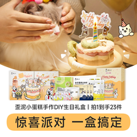 诚实一口 歪泥小蛋糕手作DIY生日礼盒猫咪零食猫罐头餐盒猫条
