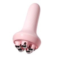 滚珠按摩器 滚轮肚子全身按摩器 腹部疏通经络刮痧腿部按摩肌肉筋膜 樱花粉 磁珠款