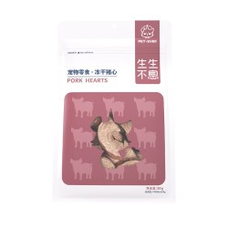 生生不息 冻干猪心猫犬宠物全阶段通用猫狗零食训练奖励美毛80g