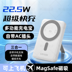 路迪斯磁吸充电宝男生生日礼物礼品移动电源可上飞机3c认证户外电源小巧轻薄快充大容量 磁吸充电宝