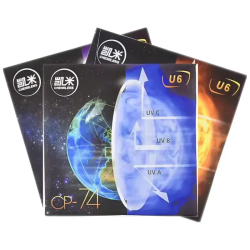 凯米 U6防蓝光护眼1.74超薄 近视眼镜片*2片+时尚镜框多款可选