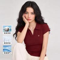 Mind Bridge 女士翻领V领刺绣POLO衫